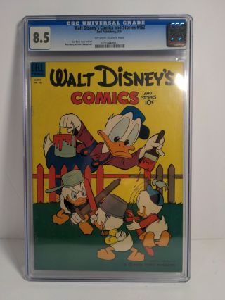 Walt Disney Comics And Stories - March 1954 - Dell Comics 162 Cgc 8.  5 Vintage