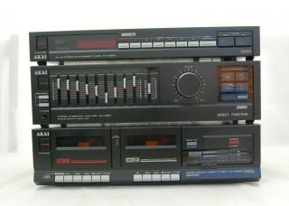 Vintage Retro Akai Am - A200 Amplifier Equalizer Hx - A300w Tape At - A200l Tuner Gwo