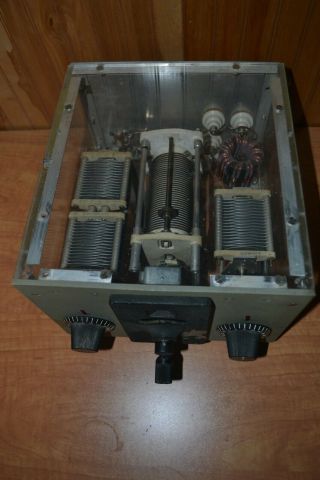 Vintage Homemade Antenna Tuner Roller Inductor Vernier Dial Ham Radio