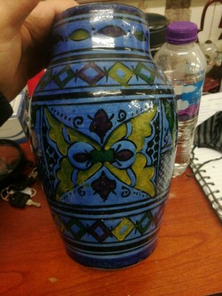Vintage Islamic Middle East Ceramic Pottery Glazed Vase