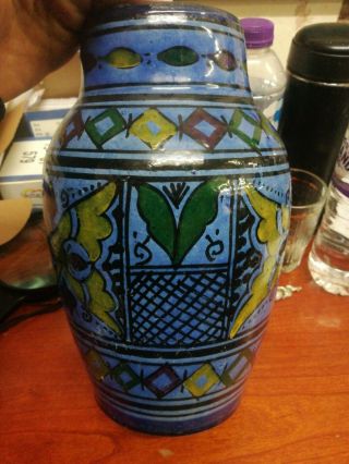 Vintage Islamic Middle East Ceramic Pottery Glazed Vase 2