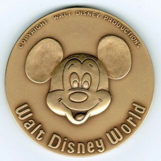 Rare Walt Disney World Official Opening Oct 1971 Medallion Coin Le 976 Of 1971