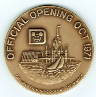 Rare Walt Disney World Official Opening Oct 1971 Medallion Coin LE 976 of 1971 2