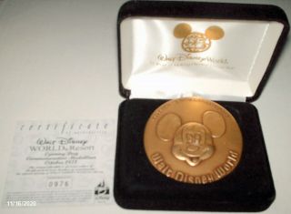 Rare Walt Disney World Official Opening Oct 1971 Medallion Coin LE 976 of 1971 3