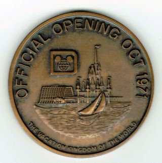 A Rare Walt Disney World Official Opening Oct 1971 Medallion Le 1454