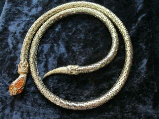 Vintage Whiting And Davis Snake Necklace/belt
