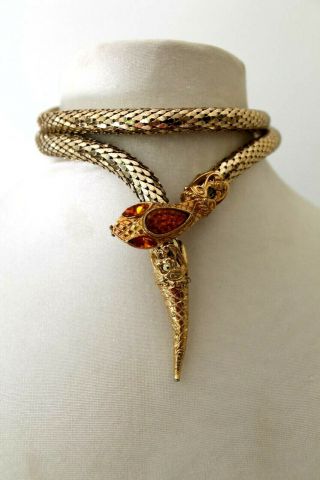 Vintage Whiting and Davis Snake Necklace/Belt 2