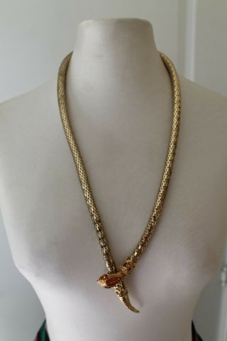 Vintage Whiting and Davis Snake Necklace/Belt 3