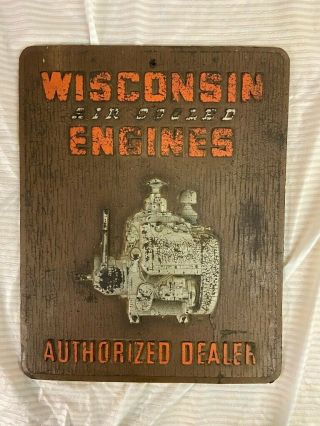 Vintage Wisconsin Engines Authorized Dealer Sign