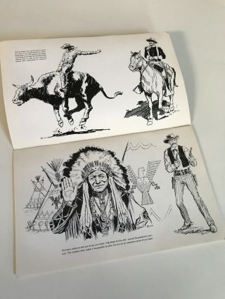 1968 Western Clip Book Line Art Harry Volk Jr.  Art Studio VINTAGE No.  485 2