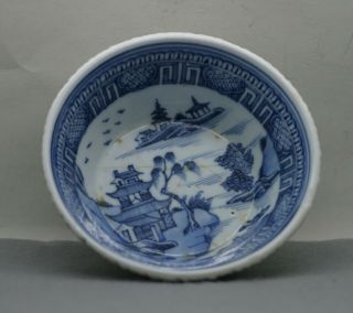 Hand Painted Chinese Willow Porcelain Bowl Export Ware C1930s