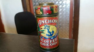 Vintage Anchor Coffee Chicory Tin