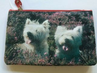 Irish Tinnakeenly Leather Red Coin Purse Scottie Dogs Scottish Terrier Gift