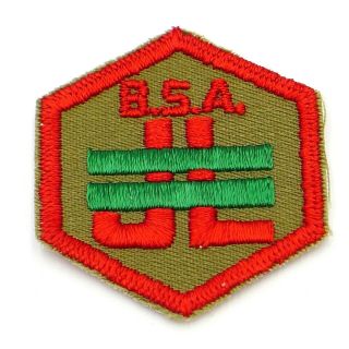 Vintage Junior Leader Trained Boy Scout Patch Green Twill Bsa