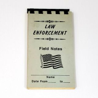 Vintage Law Enforcement Field Notes Log Book