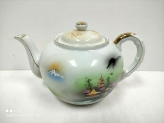 Vintage Kutani Ware Sunny Ceramic Japanese Tea Pot