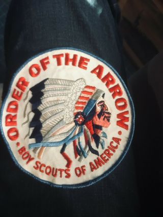 Vintage 1969 Chief Design Order Of The Arrow Bsa Jacket Patch 6 Inches
