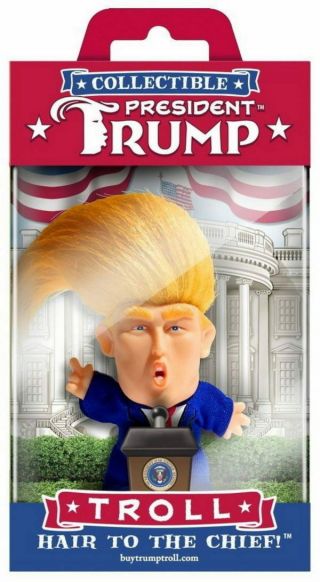 President Donald Trump Collectible Troll Doll Hair To The Chief Figure