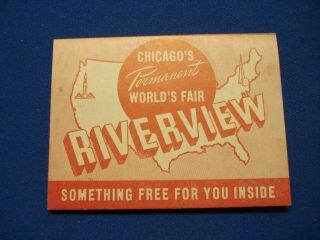 Riverview Amusement Park Chicago Illinois Marketing Brochure - 1940 - 1941