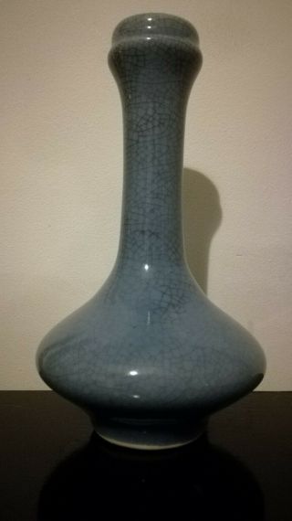 Quality Chinese Pale Blue Crackle Glaze Vase Qing Dynasty?