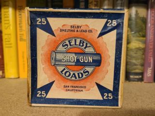 Vintage Selby Loads Superior 12 Gauge Paper Shot Shells 2 Two Piece Empty Box