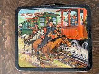 Vintage 1969 The Wild Wild West Metal Lunch Box By Aladdin Ind.