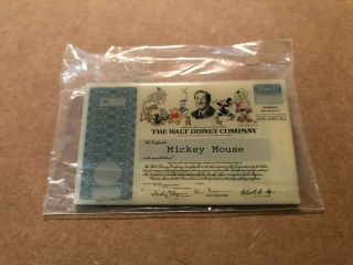 The Walt Disney Company Stock Certificate Pin Disney D23 2013 Expo Mickey Mouse