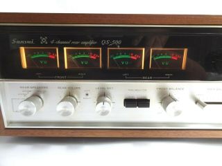 Sansui QS - 500 4 Channel Rear Amplifier Stereo Vintage Quadraphonic QUAD 3