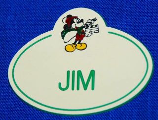 Jim - Walt Disney Studios Special Event Cast Member Name Tag Badge