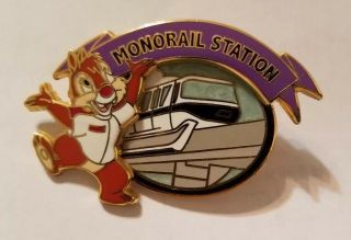 Disney Pin World Wdw 40th Anniversary Attraction Dale Monorail Le 500