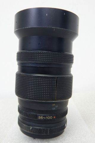 Konica Varifocal Hexanon Camera Lens Ar 35 - 100mm F/2.  8 Vintage