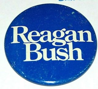 1980 Ronald Reagan Bush Campaign Pinback Button Political Presidential Election