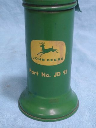 VINTAGE JOHN DEERE PART NO.  JD 93 OIL PUMP - SQUIRT CAN 2