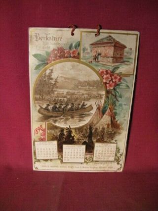 1898 Bershire Life Insurance Pittsfield Mass Advertising Calendar