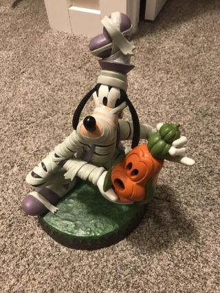 Rare Disney Parks Halloween Goofy Big Mummy Figure Light - Up Figurine W/og Box
