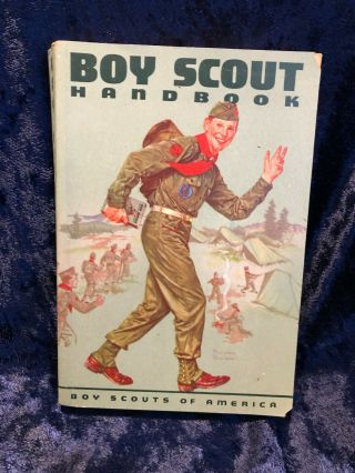 Vtg.  Boy Scout Handbook 1959 Sixth Edition First Printing Normal Rockwell Cover