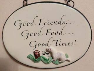 Two Ferrets Enjoying All Things That Are Good Plaque