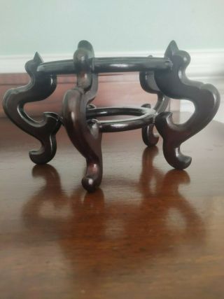 Vintage Decorative Chinese Wood Display Stand