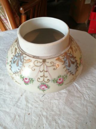 Pretty Floral Vintage Oriental Vase 21 " Circumference 5 " Tall Made By H & S