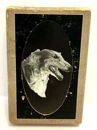 Vintage Deluxe Sovereign Playing Cards Dog Borzoi By Rawcliffe