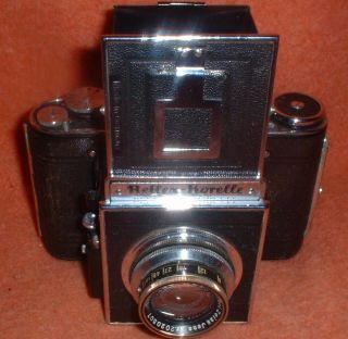 Vintage Burke James Reflex - Korelle Camera W/bottom Of Case - Carl Zeiss Jena Lens