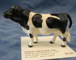 Hagen Renaker Miniature Holstein Bull,  292,  Made In Usa.  Is