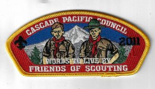 Cascade Pacific Council Sap Sa - 121 2011 Words To Live By Fos Yel Bdr.  Portland,