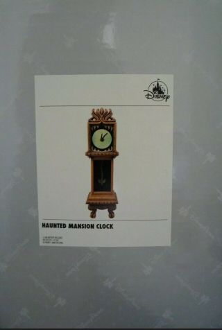 Nib Disney Parks Haunted Mansion 13 Hour Grandfather Clock Glow In The Dark