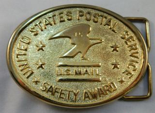United States Postal Service Us Mail 15 - Year Safety Award Belt Buckle