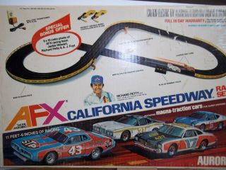 Vintage Aurora Afx California Speedway,  Richard Petty Complete /plus Cars 2136