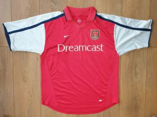 Arsenal 2000 2001 2002 Home Nike Vintage Football Shirt Large Jersey