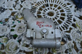 Vintage Royal Enfield Timing Cover Complete With Oil Pump Etc.