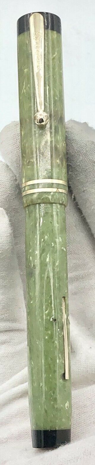 Vintage Sheaffer Jade Green Radiate Lever Fill 7 - 30 Fountain Pen