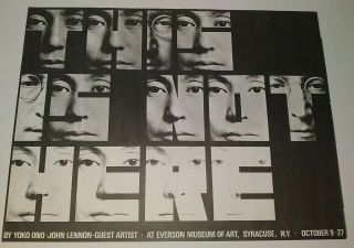 Vintage 1971 " This Is Not Here " Art Exhibit Program Yoko Ono John Lennon Beatles